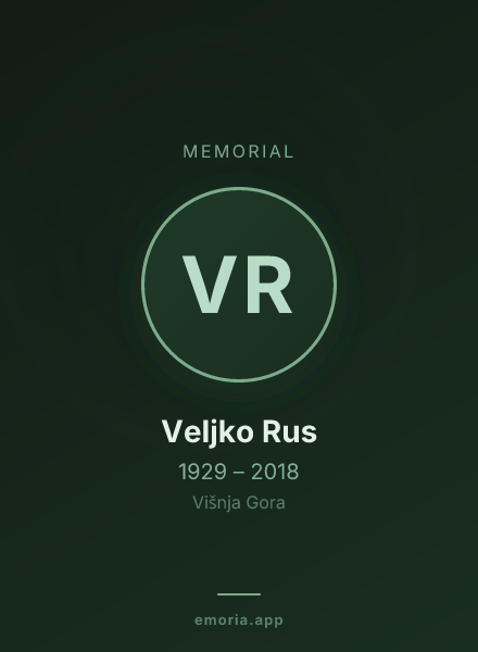 Memorial portrait of Veljko Rus