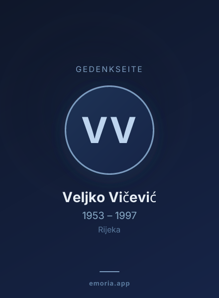 Gedenkportrait von Veljko Vičević