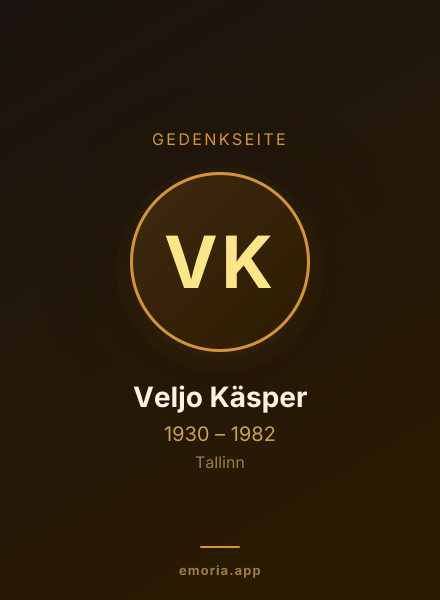 Gedenkportrait von Veljo Käsper