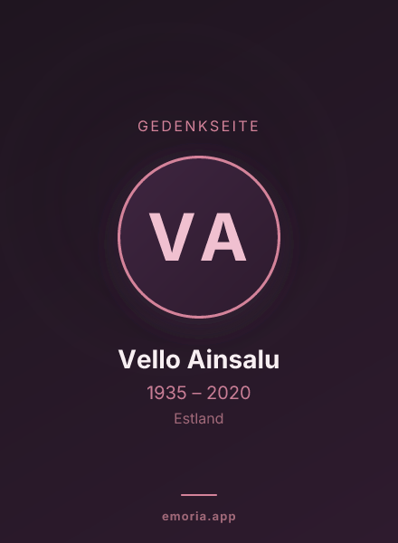 Gedenkportrait von Vello Ainsalu