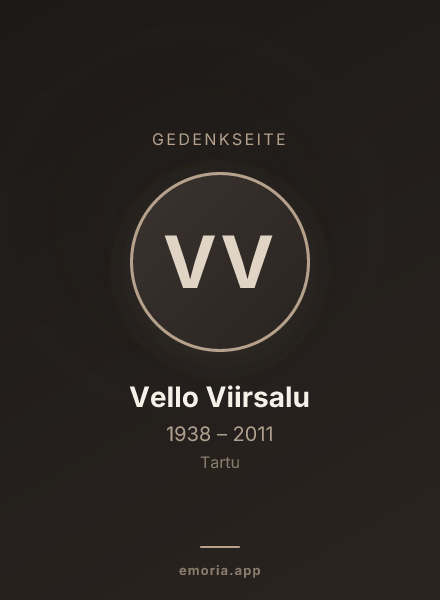 Gedenkportrait von Vello Viirsalu
