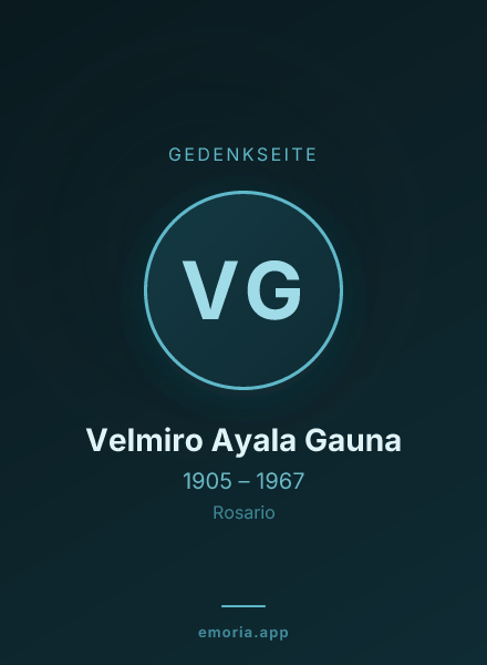 Gedenkportrait von Velmiro Ayala Gauna