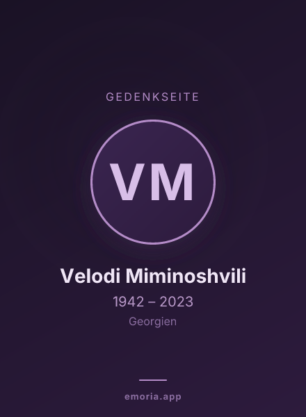 Gedenkportrait von Velodi Miminoshvili