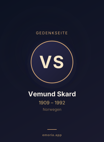 Gedenkportrait von Vemund Skard