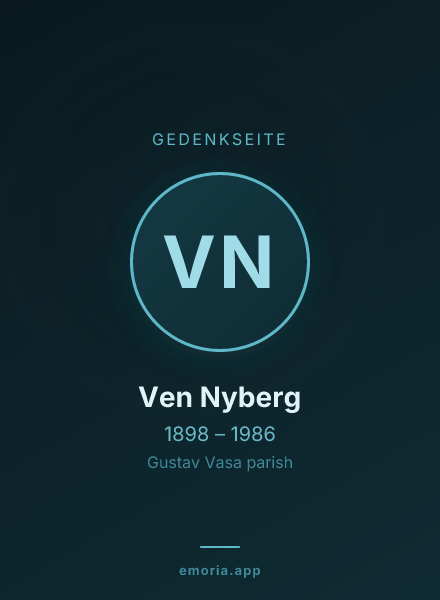 Gedenkportrait von Ven Nyberg