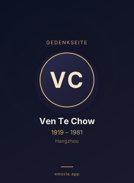 Gedenkportrait von Ven Te Chow
