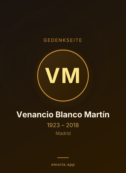 Gedenkportrait von Venancio Blanco Martín