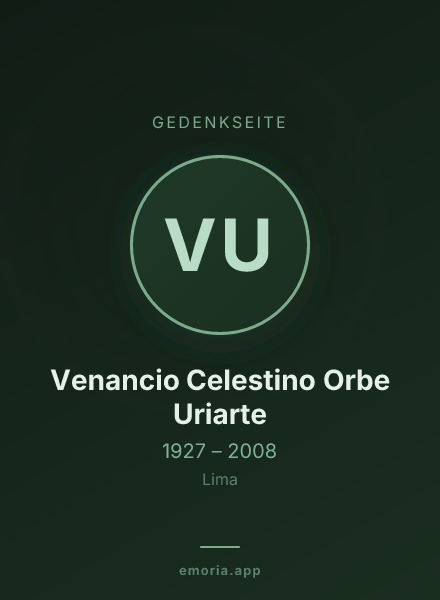 Gedenkportrait von Venancio Celestino Orbe Uriarte