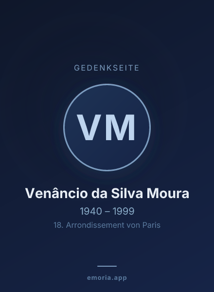 Gedenkportrait von Venâncio da Silva Moura
