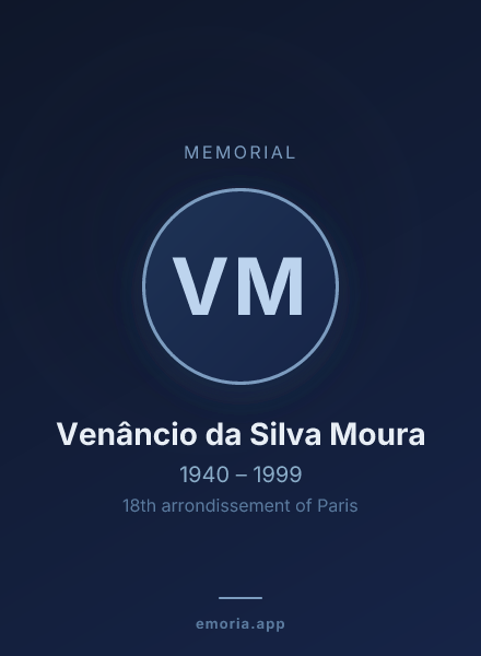 Memorial portrait of Venâncio da Silva Moura