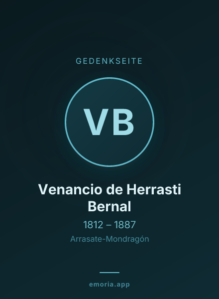Gedenkportrait von Venancio de Herrasti Bernal