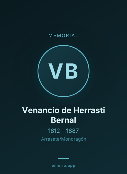 Memorial portrait of Venancio de Herrasti Bernal