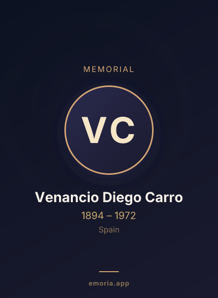 Memorial portrait of Venancio Diego Carro