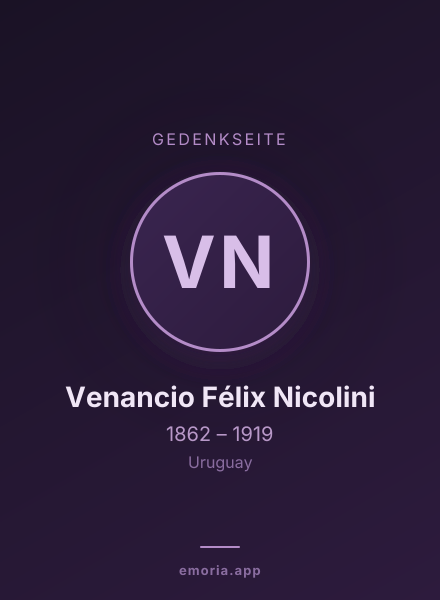Gedenkportrait von Venancio Félix Nicolini
