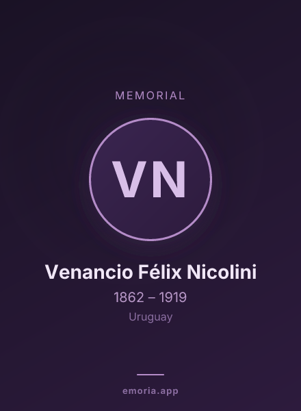 Memorial portrait of Venancio Félix Nicolini