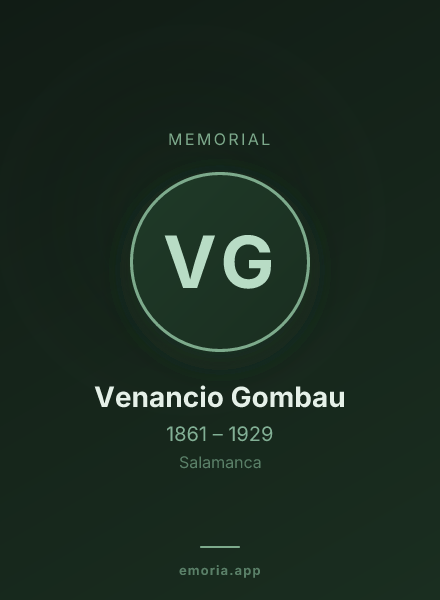 Memorial portrait of Venancio Gombau