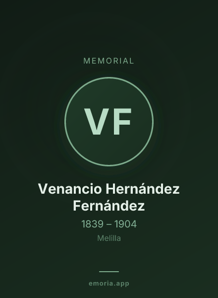 Memorial portrait of Venancio Hernández Fernández