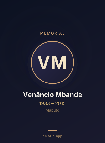 Memorial portrait of Venâncio Mbande