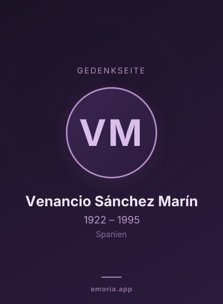 Gedenkportrait von Venancio Sánchez Marín