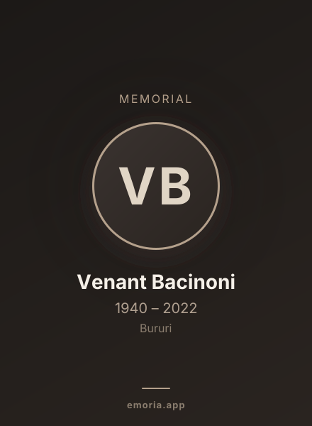 Memorial portrait of Venant Bacinoni