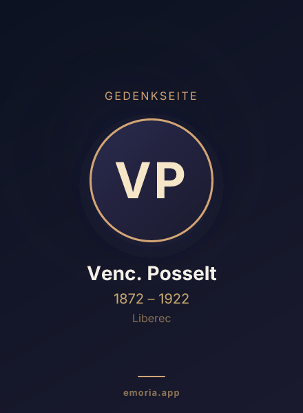 Gedenkportrait von Venc. Posselt