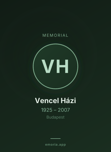 Memorial portrait of Vencel Házi