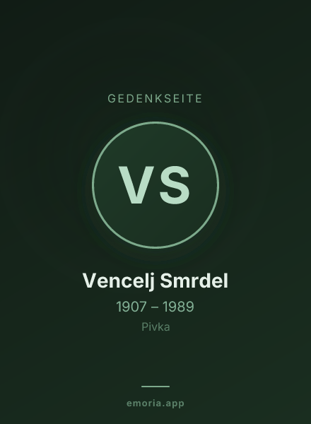 Gedenkportrait von Vencelj Smrdel