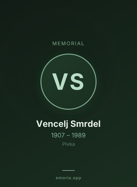 Memorial portrait of Vencelj Smrdel