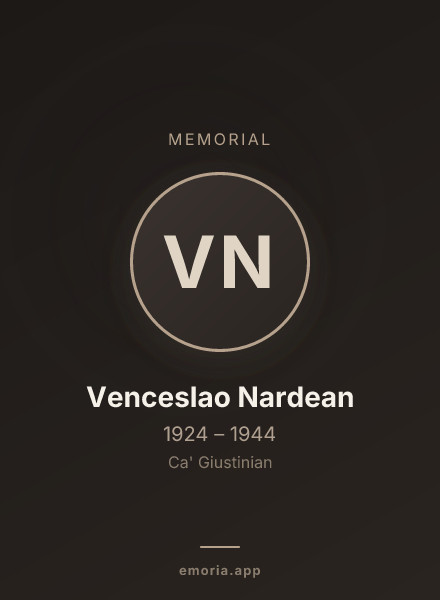 Memorial portrait of Venceslao Nardean