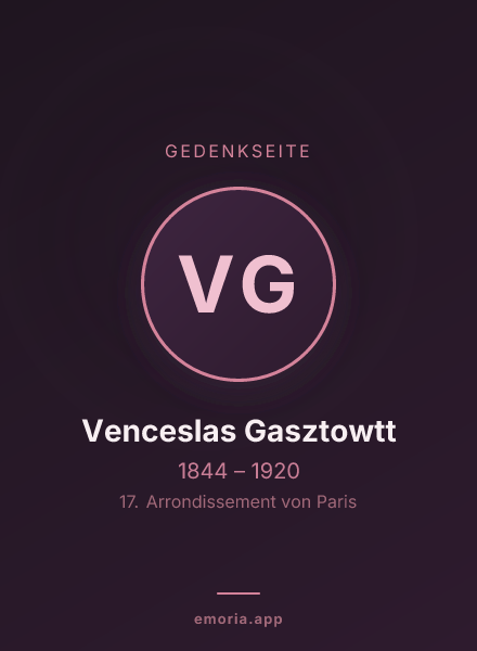 Gedenkportrait von Venceslas Gasztowtt