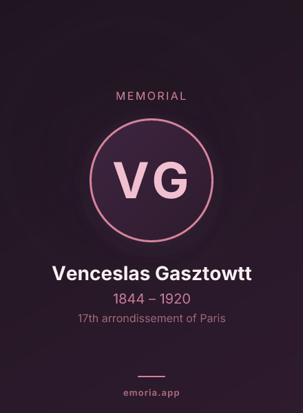 Memorial portrait of Venceslas Gasztowtt