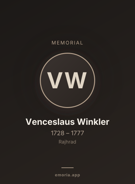 Memorial portrait of Venceslaus Winkler