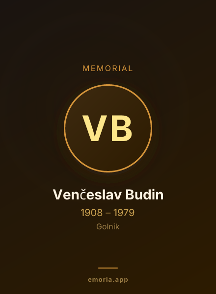 Memorial portrait of Venčeslav Budin