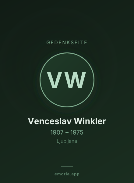 Gedenkportrait von Venceslav Winkler