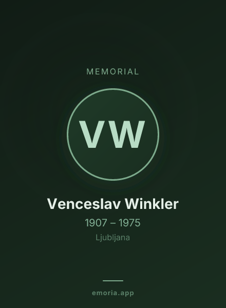 Memorial portrait of Venceslav Winkler