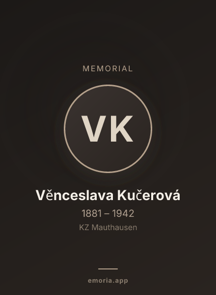 Memorial portrait of Věnceslava Kučerová