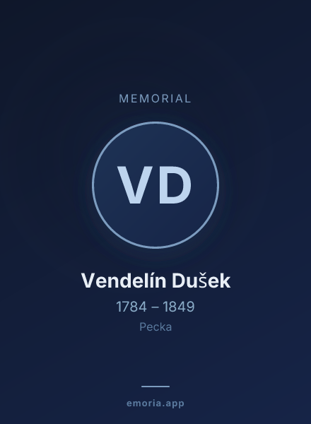 Memorial portrait of Vendelín Dušek