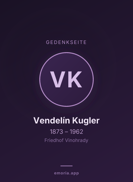 Gedenkportrait von Vendelín Kugler