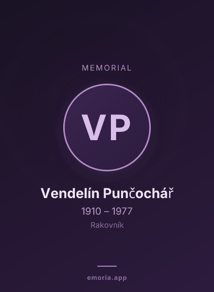 Memorial portrait of Vendelín Punčochář