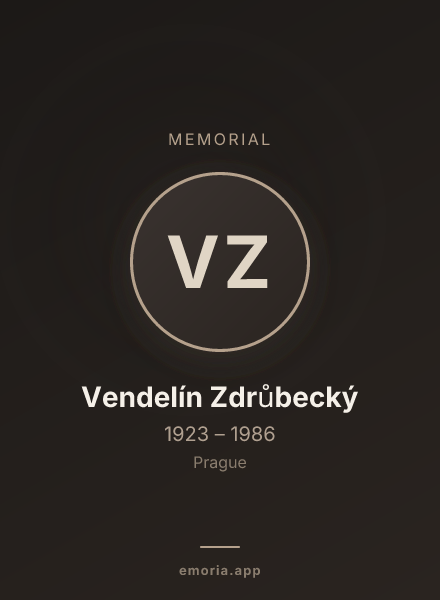 Memorial portrait of Vendelín Zdrůbecký