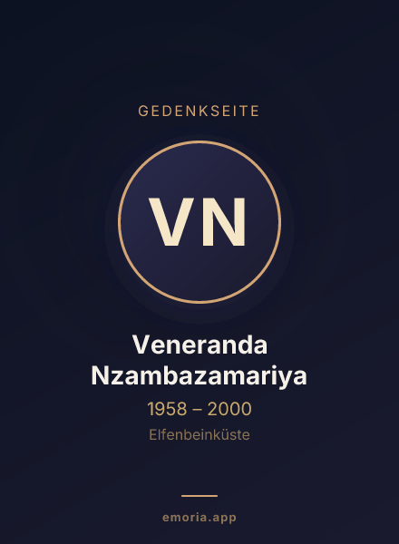 Gedenkportrait von Veneranda Nzambazamariya
