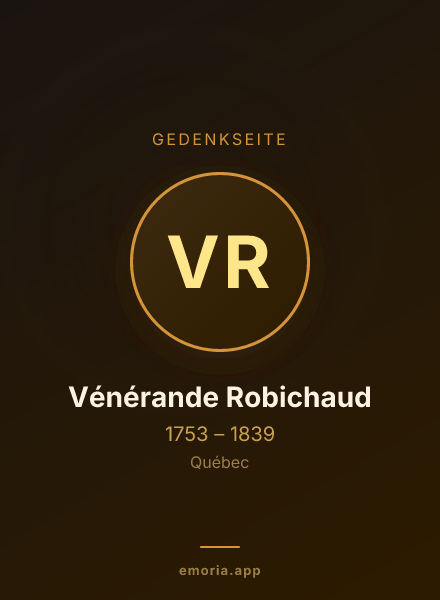 Gedenkportrait von Vénérande Robichaud