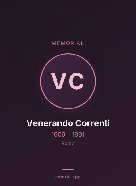 Memorial portrait of Venerando Correnti