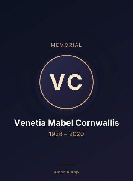Memorial portrait of Venetia Mabel Cornwallis