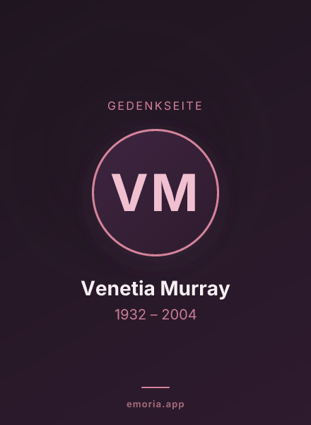 Gedenkportrait von Venetia Murray