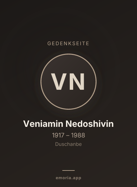 Gedenkportrait von Veniamin Nedoshivin