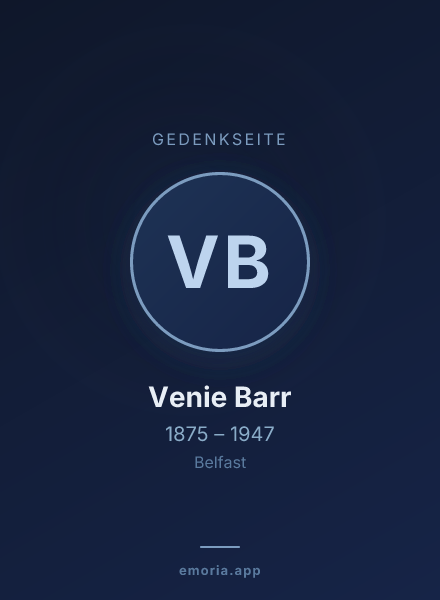 Gedenkportrait von Venie Barr