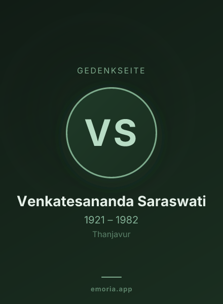 Gedenkportrait von Venkatesananda Saraswati