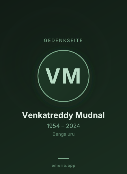 Gedenkportrait von Venkatreddy Mudnal