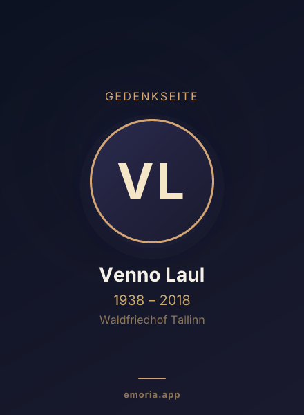 Gedenkportrait von Venno Laul